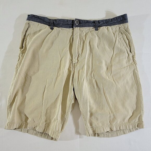 VOLCOM Shorts Mens 36 (Actual 37"x10") Distressed Chino Board Beach Skate Casual - Picture 1 of 7
